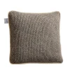 Grey Knit Pillow, 16″