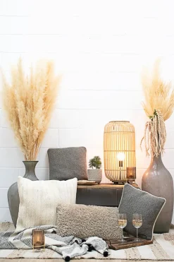 Grey Knit Pillow, 22″