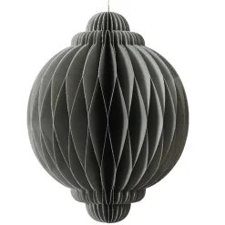 Grey paper tree ornament, 15,5"