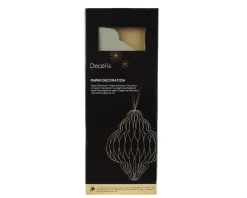 Grey paper tree ornament, 15,5"