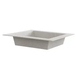 Grey plastic bowl, 2,5 x 12″