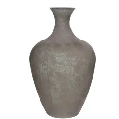 Grey recycled glass curved vase, 25,5 x 15,5"