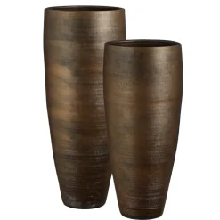 Handmade bronze terracotta vase