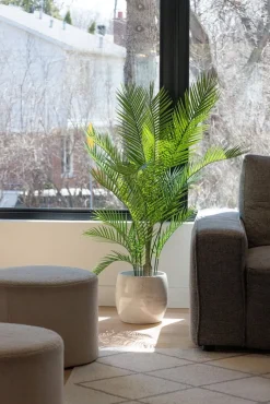 Handmade glossy grey terracotta planter