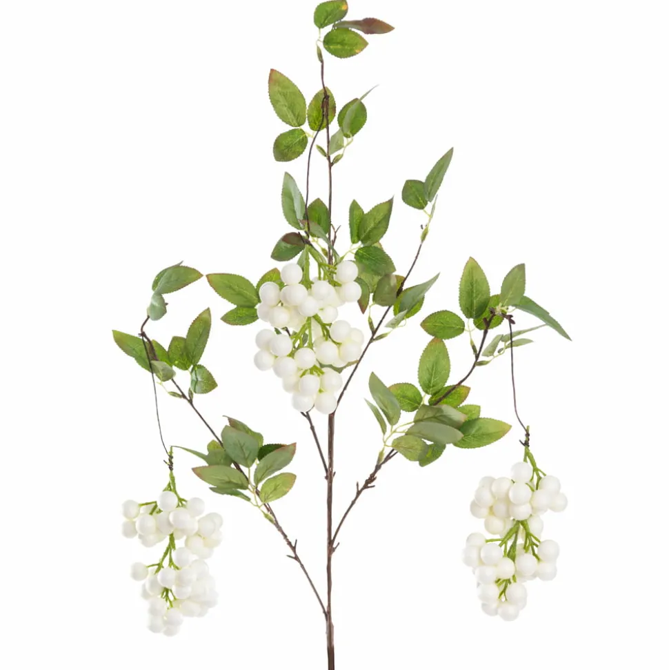 Hanging foliage with white berries, 40"
