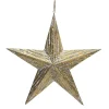 Hanging metal star with an antique look, 23"
