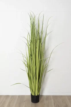 Herbe géante verte et jaune artificielle, 79″