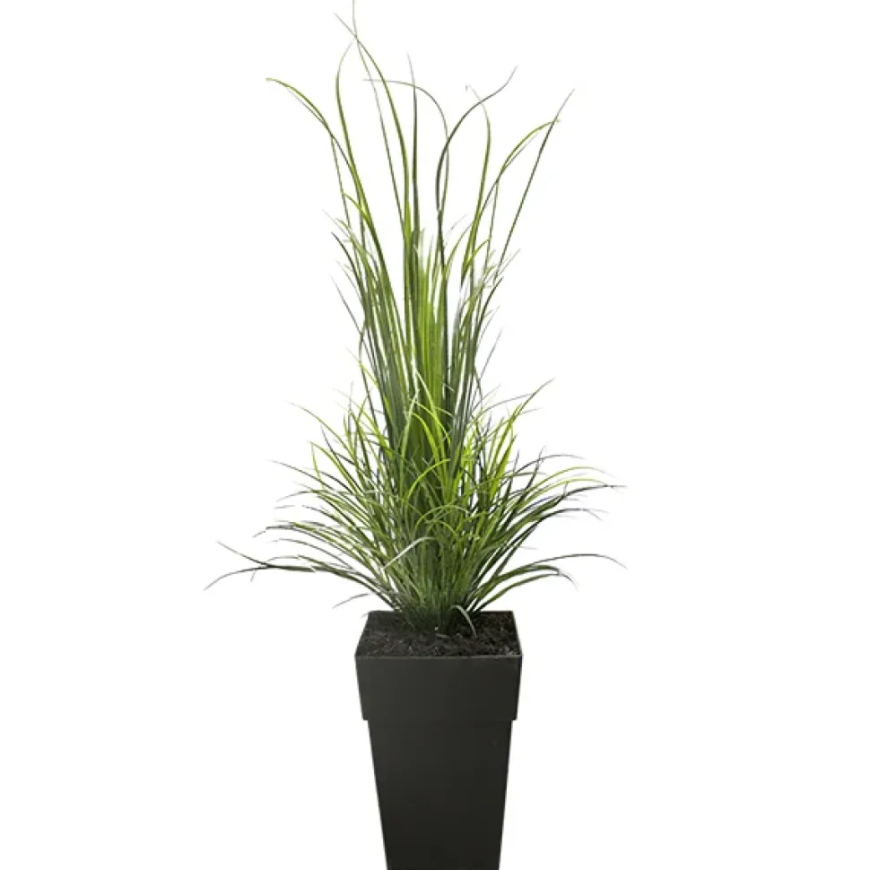 Herbes de rivière artificielles extérieures en pot, 68 x 32″