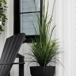 Herbes de rivière artificielles extérieures en pot, 68 x 32″