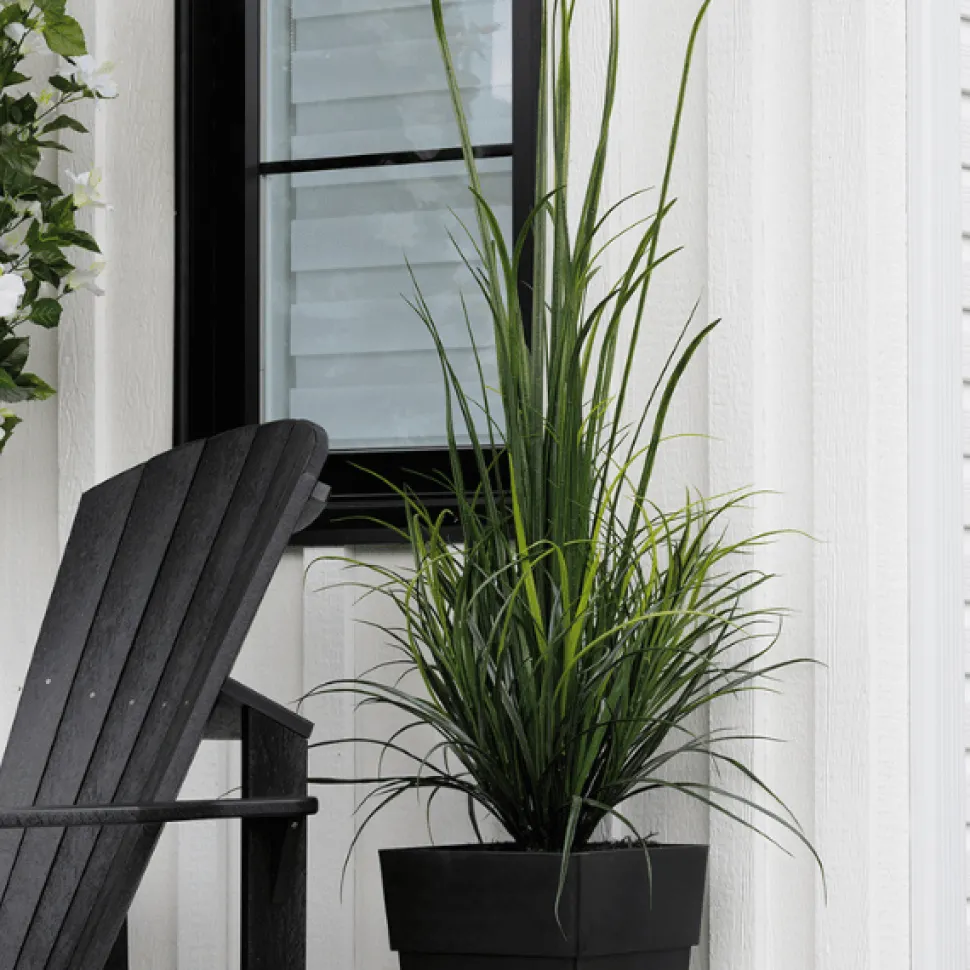 Herbes de rivière artificielles extérieures en pot, 68 x 32″