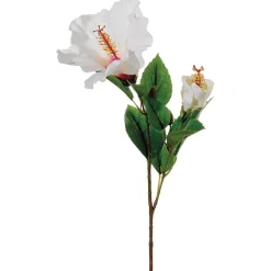 Hibiscus blanc artificiel, 26″