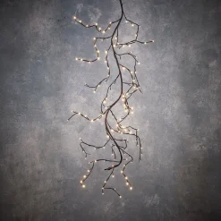 Illuminated brown branch with 288 LED lights, 118"