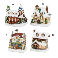 Illuminated LED building for Christmas village, 5 x 4