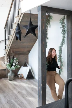 Illuminated tabletop wooden Christmas tree, 11