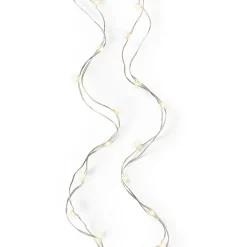 Indoor 40 LEDs on silver wire, warm white, 6,5′