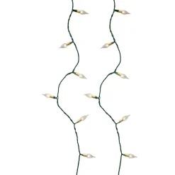 Indoor twinkling vintage 240 LEDs, warm white, green wire, 78′