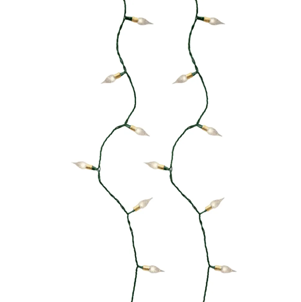 Indoor twinkling vintage 240 LEDs, warm white, green wire, 78′
