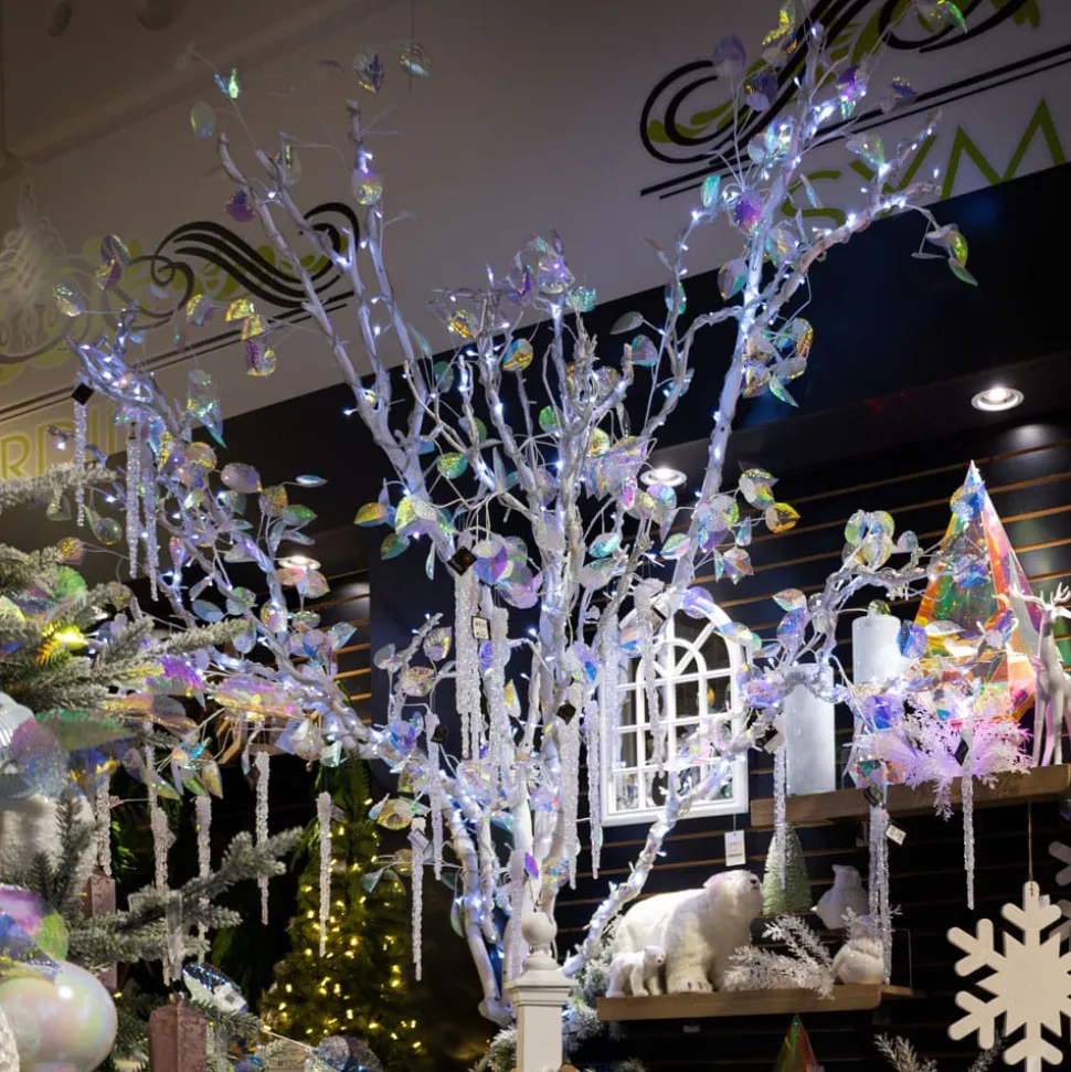 Iridescent Christmas stem, 27"