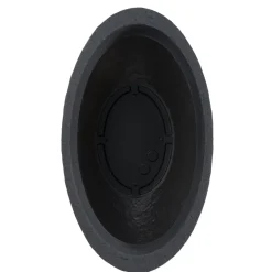 Jardinière basse en plastique gris foncé, 11 x 27″