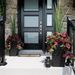 Jardinière extérieure de bougainvillier mauve artificiel, 50″