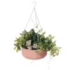 Jardinière suspendue de feuillages variés artificiels
