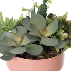 Jardinière suspendue de feuillages variés artificiels