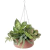 Jardinière suspendue de plantes artificielles mixtes