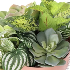 Jardinière suspendue de plantes artificielles mixtes