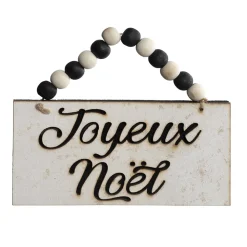 “Joyeux Noël" tag ornament, 5″