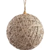 Jute ball Christmas ornament, 6"