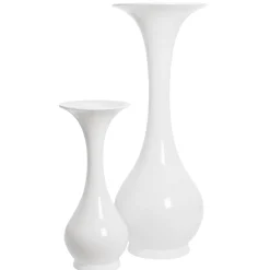 Large white glossy fiberglass vase