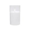 LED candle in glass vase, 5 x 3″