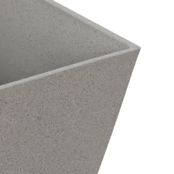 Light grey recycled polypropylene outdoor pot