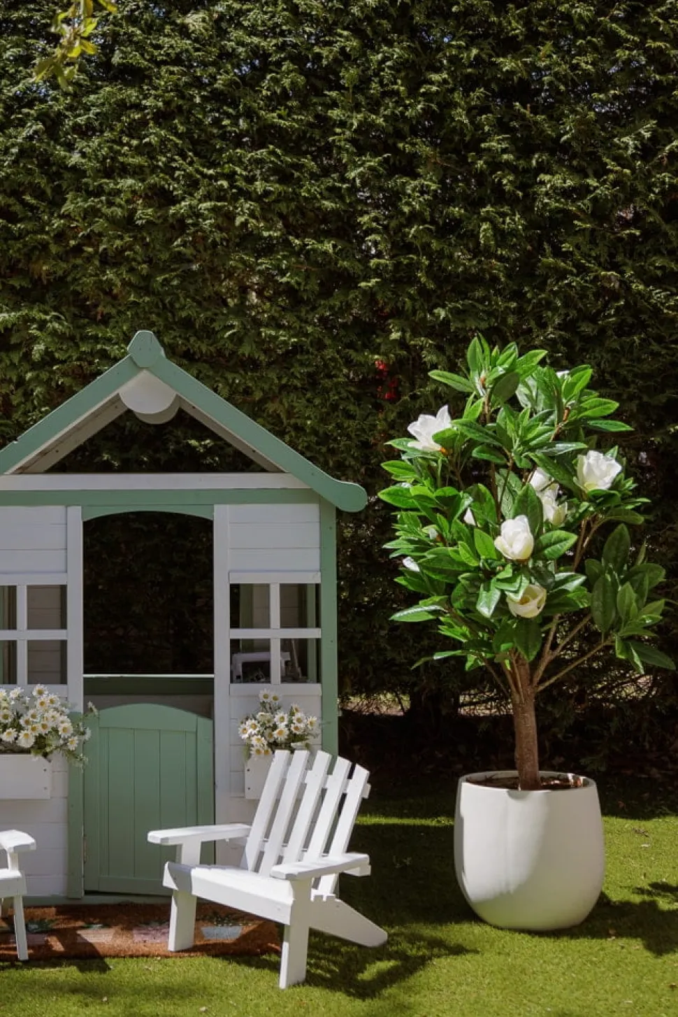 Magnolia artificial outdoor plant, 50"