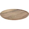 Mango wood round plate, 15"
