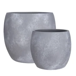 Marbled grey terracotta planter