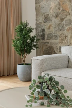 Marbled grey terracotta planter