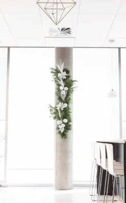 Matte and shiny silver Christmas ornaments, 4″