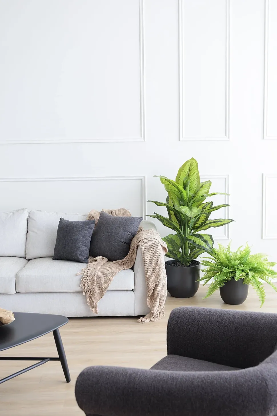 Matte black ceramic plant pot