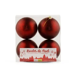 Matte burgundy mercury ornaments, 4″