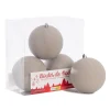 Matte grey Christmas ball ornaments, 4"
