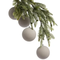 Matte grey Christmas ball ornaments, 4