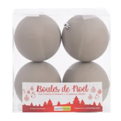 Matte grey Christmas ball ornaments, 4