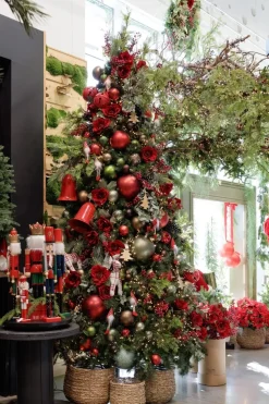 Matte red Christmas ornament, 8"