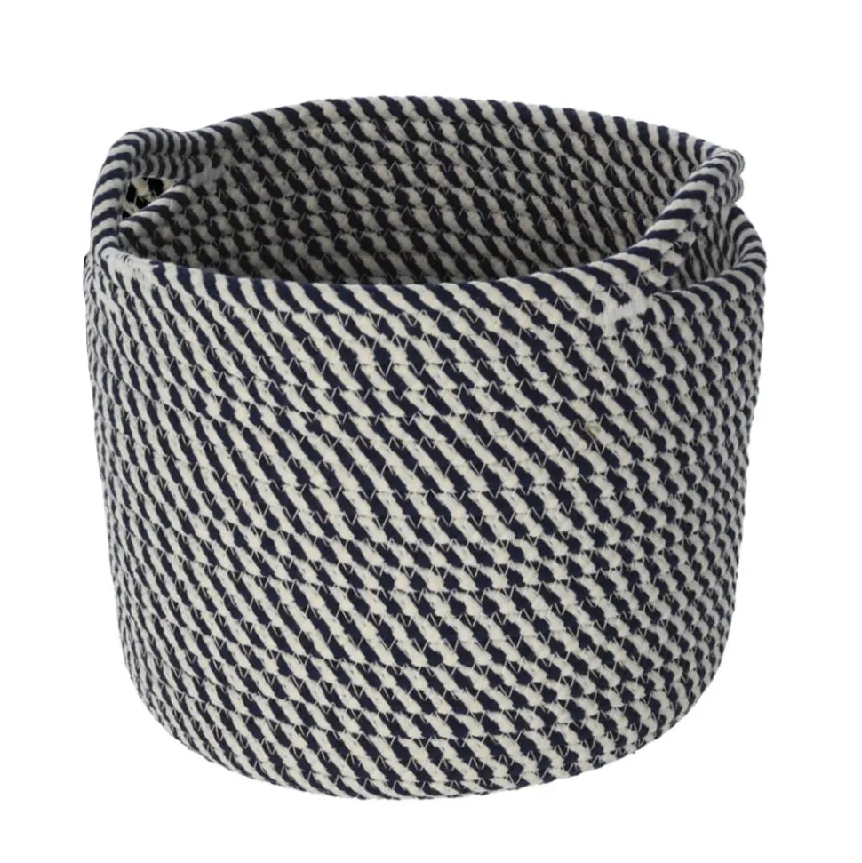 Medium grey cotton woven basket