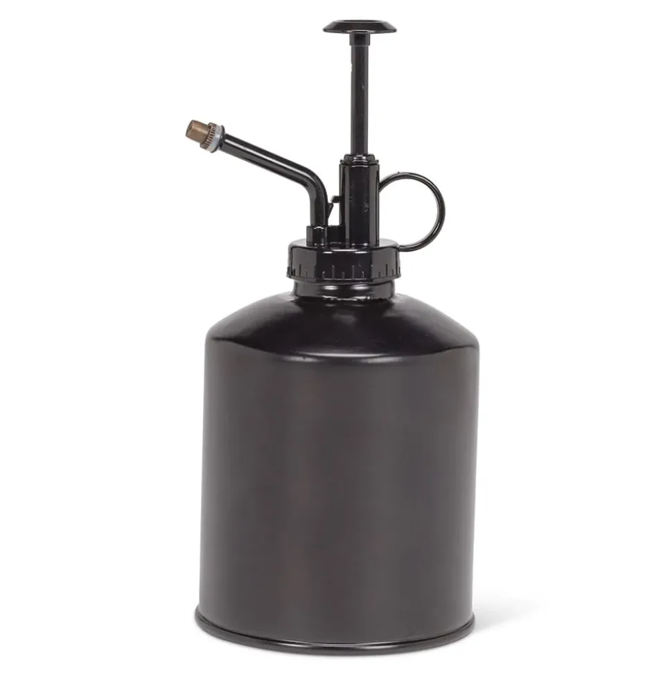 Metal black plant mister, 8"