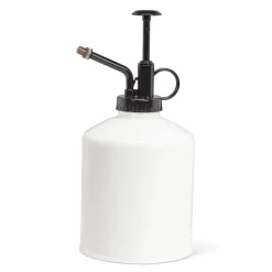 Metal white plant mister, 8"
