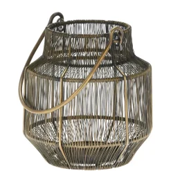 Metal wire lantern, 7 x 6″