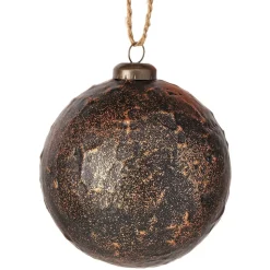 Metallic leather effect Christmas ornament, 4"