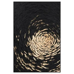 Minimalist white and gold wall art, 47 x 32″